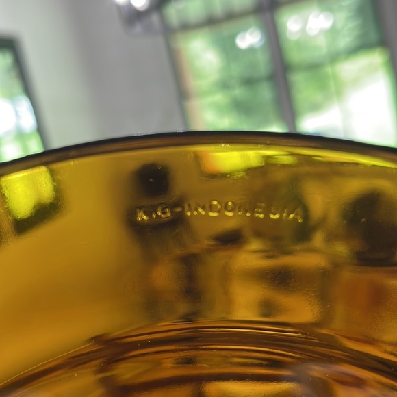 🍂5 Vintage KIG Indonesia Amber Glass 10” Plates🍂 - Picture 4 of 4